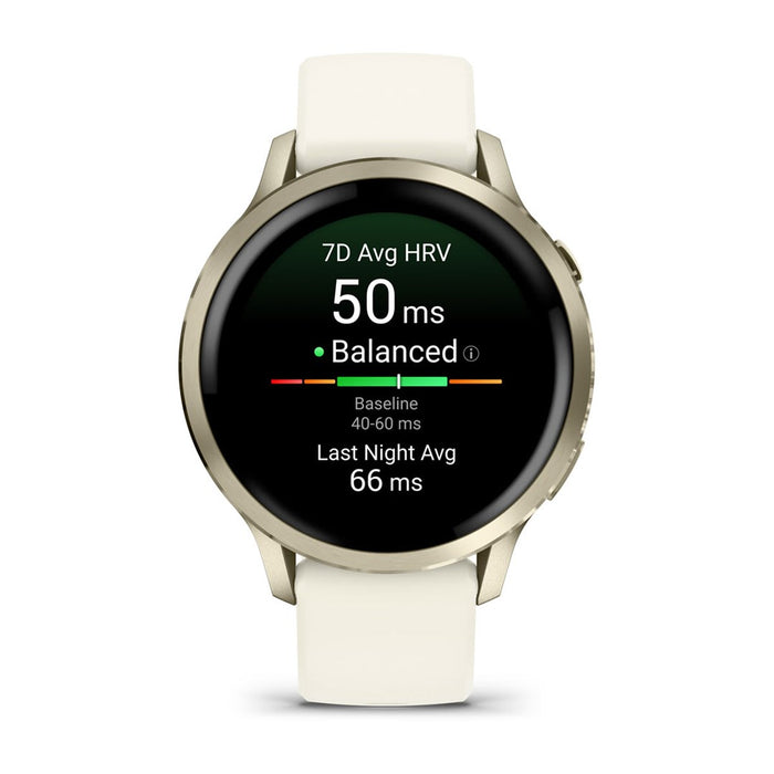 Garmin Venu 4 3.05 см (1.2") AMOLED 41 мм Цифров 390 x 390 пиксела Сензорен екран Златен Wi-Fi GPS (сателит)