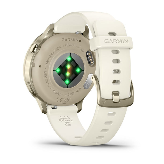 Garmin Venu 4 3.05 см (1.2") AMOLED 41 мм Цифров 390 x 390 пиксела Сензорен екран Златен Wi-Fi GPS (сателит)