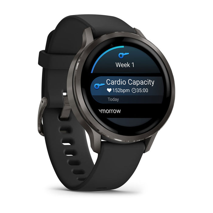 Garmin Venu 4 3.05 см (1.2") AMOLED 41 мм Цифров 390 x 390 пиксела Сензорен екран Черен Wi-Fi GPS (сателит)