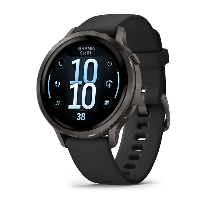 Garmin Venu 4 3.05 см (1.2") AMOLED 41 мм Цифров 390 x 390 пиксела Сензорен екран Черен Wi-Fi GPS (сателит)