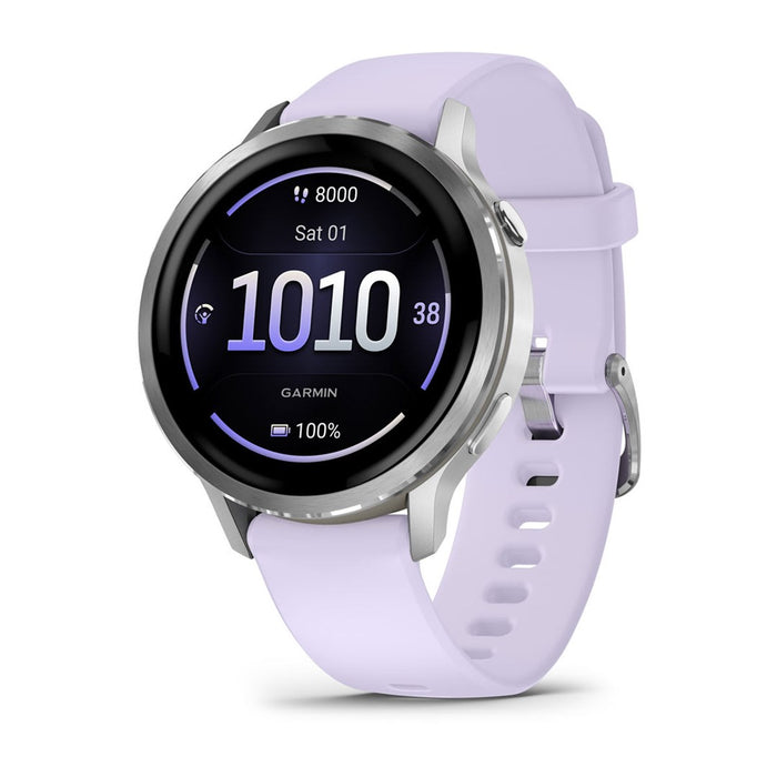 Garmin Venu 4 3.05 см (1.2") AMOLED 41 мм Цифров 390 x 390 пиксела Сензорен екран Сребрист Wi-Fi GPS (сателит)