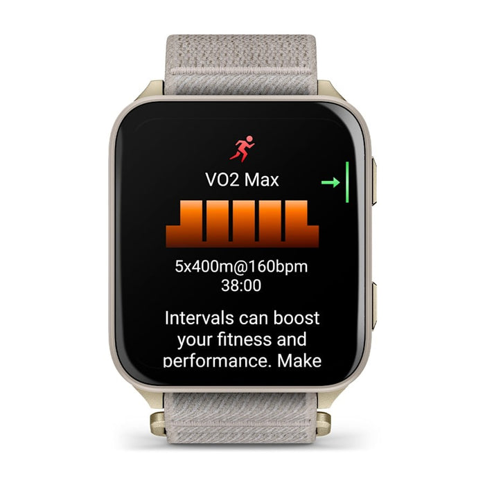 Garmin Venu X1 5.08 см (2") AMOLED Цифров 448 x 486 пиксела Сензорен екран Златен, Титаниев Wi-Fi GPS (сателит)