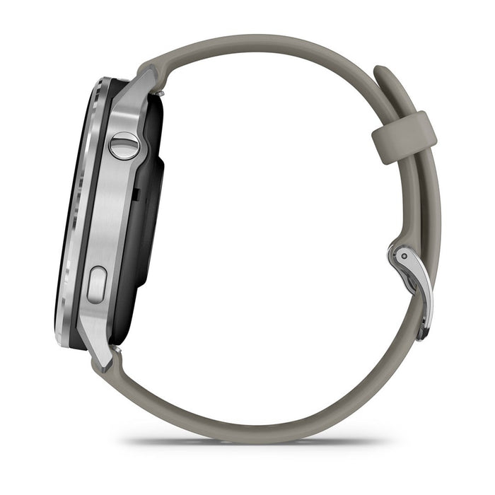 Garmin Venu 4 3.56 см (1.4") AMOLED 45 мм Цифров 454 x 454 пиксела Сензорен екран Сребрист Wi-Fi GPS (сателит)