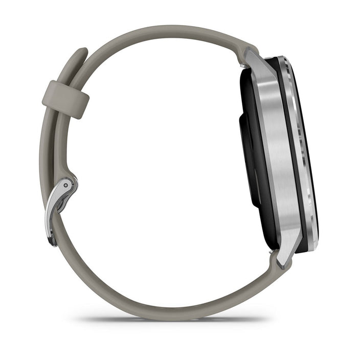 Garmin Venu 4 3.56 см (1.4") AMOLED 45 мм Цифров 454 x 454 пиксела Сензорен екран Сребрист Wi-Fi GPS (сателит)