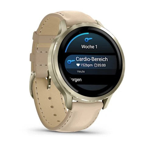 Garmin Venu 4 3.05 см (1.2") AMOLED 41 мм Цифров 390 x 390 пиксела Сензорен екран Златен Wi-Fi GPS (сателит)