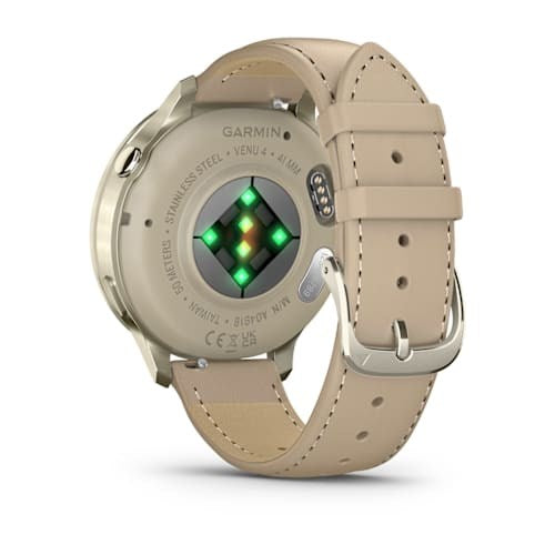 Garmin Venu 4 3.05 см (1.2") AMOLED 41 мм Цифров 390 x 390 пиксела Сензорен екран Златен Wi-Fi GPS (сателит)