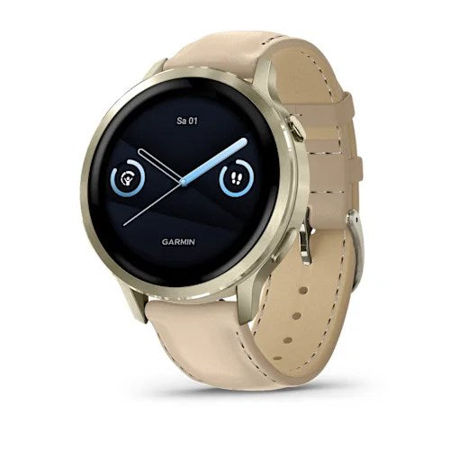 Garmin Venu 4 3.05 см (1.2") AMOLED 41 мм Цифров 390 x 390 пиксела Сензорен екран Златен Wi-Fi GPS (сателит)