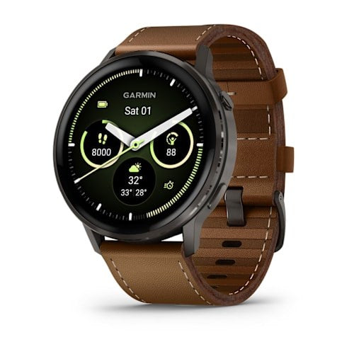 Garmin Venu 4 3.56 см (1.4") AMOLED 45 мм Цифров 454 x 454 пиксела Сензорен екран Черен Wi-Fi GPS (сателит)