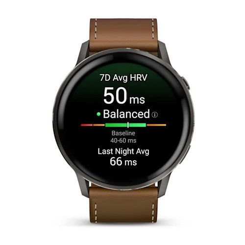 Garmin Venu 4 3.56 см (1.4") AMOLED 45 мм Цифров 454 x 454 пиксела Сензорен екран Черен Wi-Fi GPS (сателит)