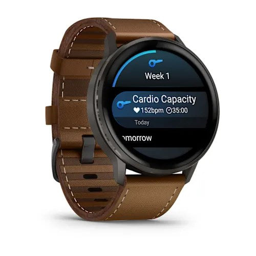 Garmin Venu 4 3.56 см (1.4") AMOLED 45 мм Цифров 454 x 454 пиксела Сензорен екран Черен Wi-Fi GPS (сателит)