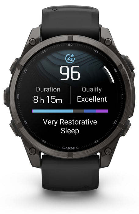 Garmin fēnix 9 – 47 мм Carbon gray DLC titanium с black силиконова каишка