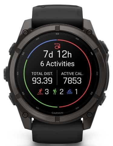 Garmin fēnix 9 – 51 мм Carbon gray DLC titanium с black силиконова каишка