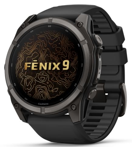 Garmin fēnix 9 – 51 мм Carbon gray DLC titanium с black силиконова каишка