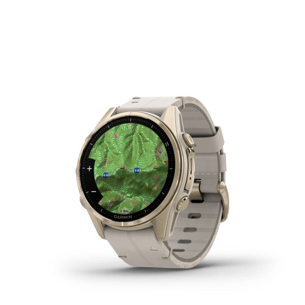 Garmin fenix 8 3,3 см (1,3") AMOLED 43 мм Цифров 416 x 416 пиксела Сензорен екран Златен Wi-Fi GPS (сателит)