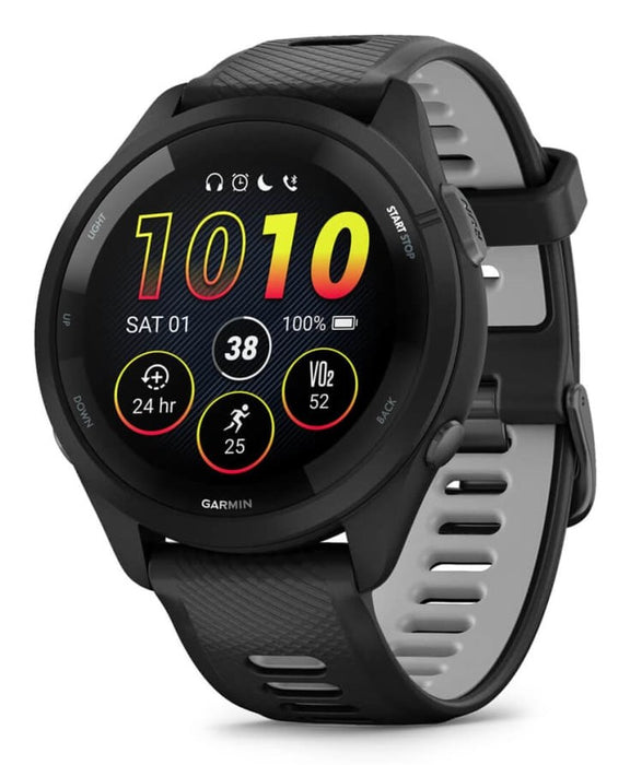 Garmin Forerunner 265 3,3 см (1,3") AMOLED 46 мм Цифров 416 x 416 пиксела Сензорен екран Черен Wi-Fi GPS (сателит)