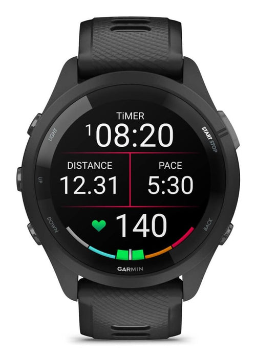 Garmin Forerunner 265 3,3 см (1,3") AMOLED 46 мм Цифров 416 x 416 пиксела Сензорен екран Черен Wi-Fi GPS (сателит)