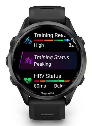 Garmin Forerunner 970 3.56 см (1.4") AMOLED Цифров 454 x 454 пиксела Сензорен екран Черен, Жълт Wi-Fi GPS (сателит)