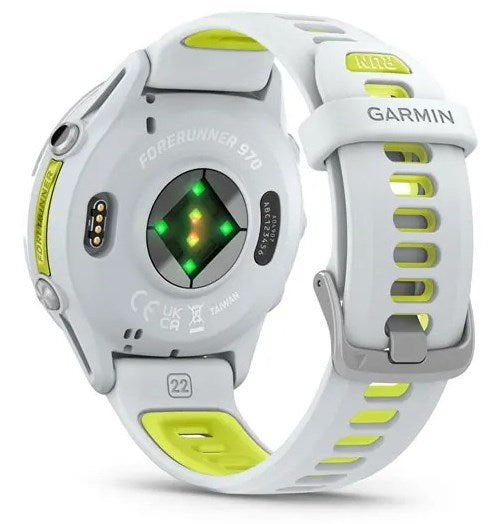 Garmin Forerunner 970 3.56 см (1.4") AMOLED Цифров 454 x 454 пиксела Сензорен екран Бял Wi-Fi GPS (сателит)