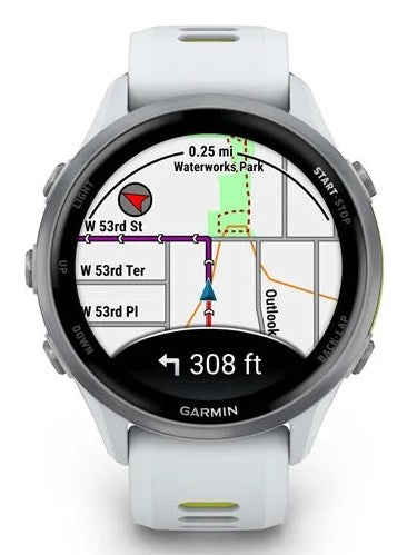 Garmin Forerunner 970 3.56 см (1.4") AMOLED Цифров 454 x 454 пиксела Сензорен екран Бял Wi-Fi GPS (сателит)