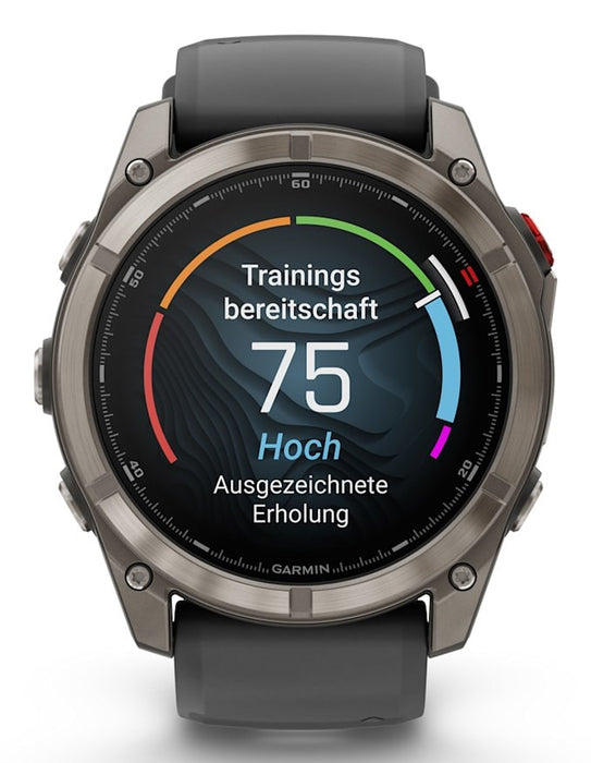 Garmin fēnix 8 Pro 3.56 см (1.4") AMOLED 51 мм Цифров 454 x 454 пиксела Сензорен екран Графит, Титан Wi-Fi GPS (сателит)