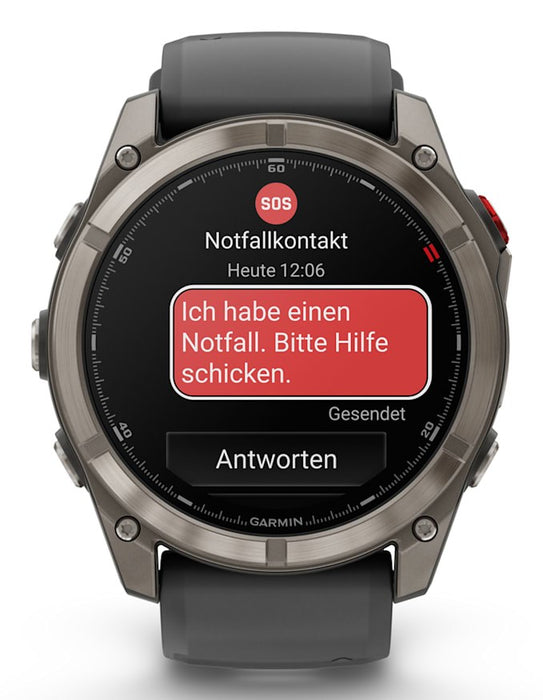 Garmin fēnix 8 Pro 3.56 см (1.4") AMOLED 51 мм Цифров 454 x 454 пиксела Сензорен екран Графит, Титан Wi-Fi GPS (сателит)