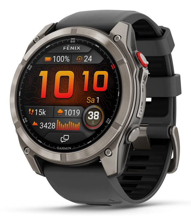 Garmin fēnix 8 Pro 3.56 см (1.4") AMOLED 51 мм Цифров 454 x 454 пиксела Сензорен екран Графит, Титан Wi-Fi GPS (сателит)