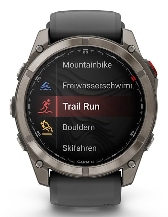 Garmin fēnix 8 Pro 3.56 см (1.4") AMOLED 51 мм Цифров 454 x 454 пиксела Сензорен екран Графит, Титан Wi-Fi GPS (сателит)