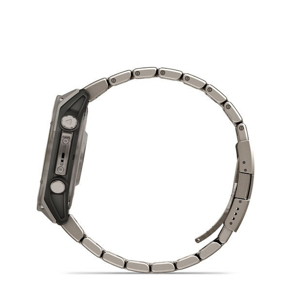 Garmin Fenix 8 3.56 см (1.4") AMOLED 47 мм Цифров 454 x 454 пиксела Сензорен екран Титаниев Wi-Fi GPS (сателит)
