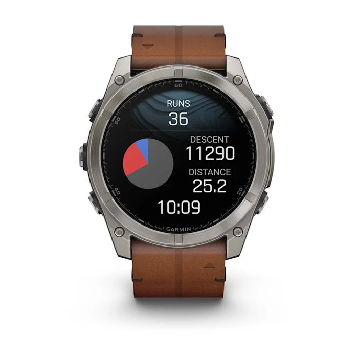 Garmin Fenix 8 3,56 cm (1,4") AMOLED 51 mm Цифров 454 x 454 пиксела Сензорен екран Titanium Wi-Fi GPS (сателит)