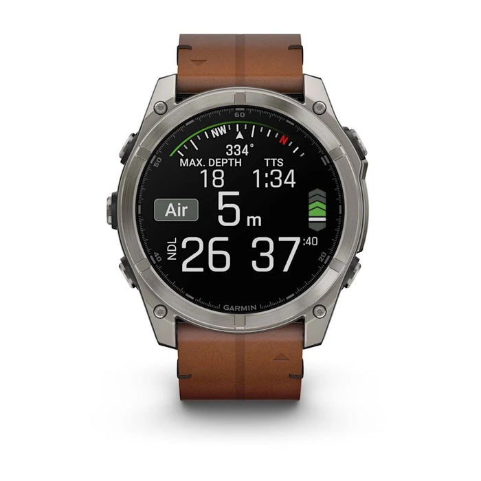 Garmin Fenix 8 3,56 cm (1,4") AMOLED 51 mm Цифров 454 x 454 пиксела Сензорен екран Titanium Wi-Fi GPS (сателит)