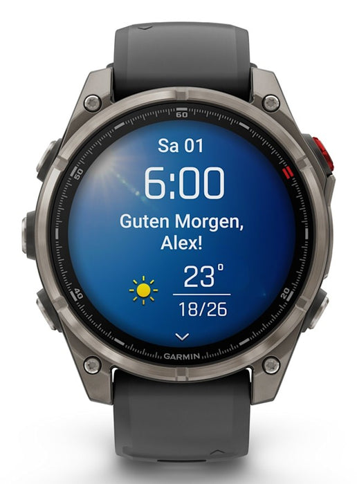 Garmin fēnix 8 Pro 3.56 см (1.4") AMOLED 47 мм Цифров 454 x 454 пиксела Сензорен екран Графит, Титан Wi-Fi GPS (сателит)