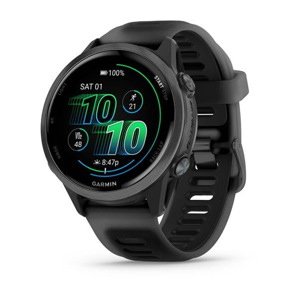 Garmin Forerunner 570 3.05 см (1.2") AMOLED 42 мм Цифров 390 x 390 пиксела Сензорен екран Черен Wi-Fi GPS (сателит)