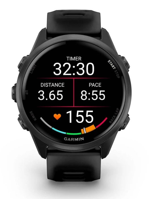 Garmin Forerunner 570 3.05 см (1.2") AMOLED 42 мм Цифров 390 x 390 пиксела Сензорен екран Черен Wi-Fi GPS (сателит)