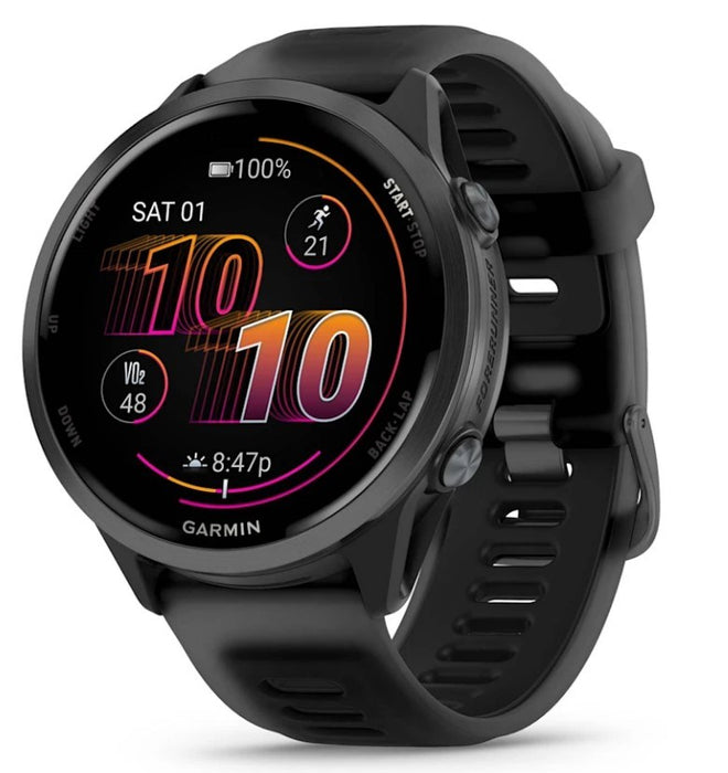 Garmin Forerunner 570 3.56 см (1.4") AMOLED 47 мм Цифров 454 x 454 пиксела Сензорен екран Черен Wi-Fi GPS (сателит)