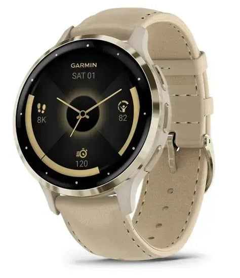 Garmin 010-02785-55 смарт часовник / спортен часовник 3.05 см (1.2") AMOLED 41 мм Цифров 390 x 390 пиксела Сензорен екран Златен Wi-Fi GPS (сателит)