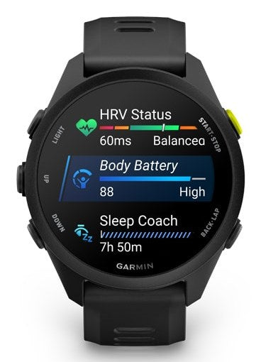 Garmin Forerunner 70 3.05 см (1.2") AMOLED 43 мм Цифров 390 x 390 пиксела Сензорен екран Черен GPS (сателит)