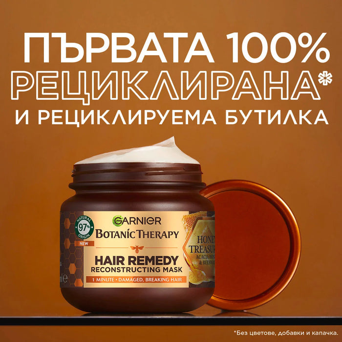 Възстановяваща маска за увредена коса Hair Remedy Honey Treasures, 340 ml