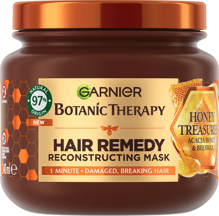 Възстановяваща маска за увредена коса Hair Remedy Honey Treasures, 340 ml