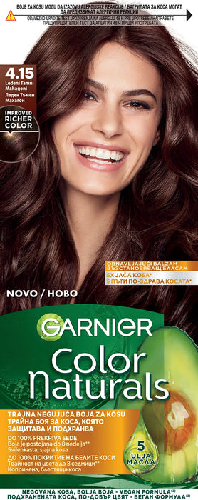 Боя за коса Color Naturals - Nr. 4.15 Леден тъмен махагон, 1 бр