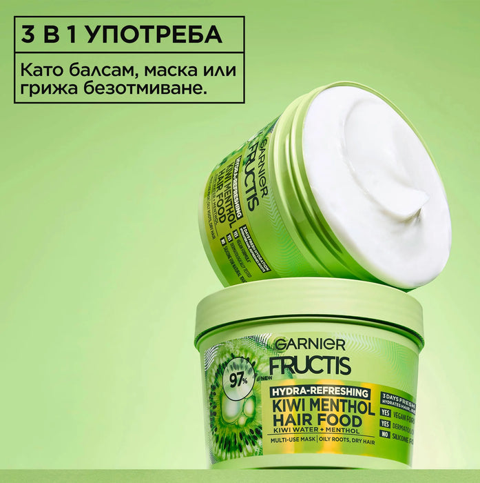 Маска за коса Kiwi Hair Food за омазняващ се скалп, 390 ml