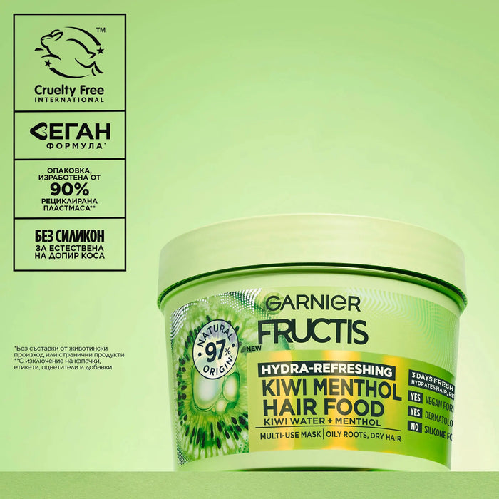 Маска за коса Kiwi Hair Food за омазняващ се скалп, 390 ml