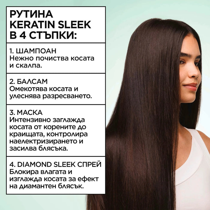 Шампоан за коса Keratin Sleek, 200 ml