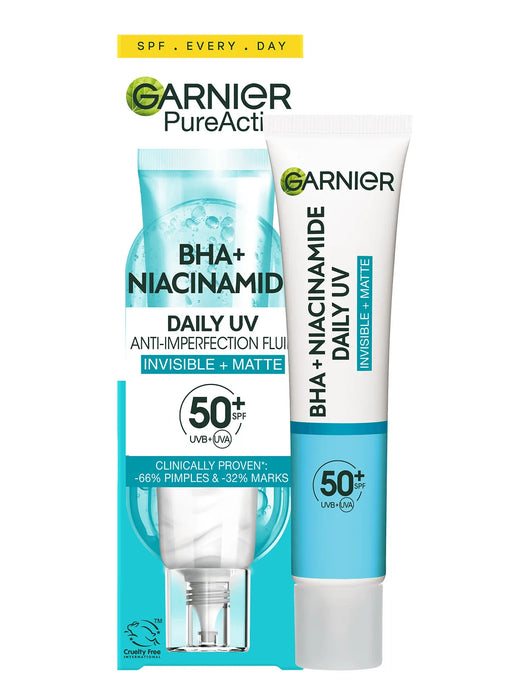 Матиращ флуид за лице против несъвършенства с SPF 50+, 40 ml
