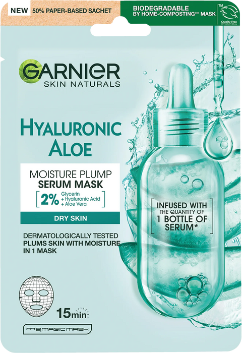 Маска за лице Hyaluronic Aloe Serum Sheet Mask, 1 бр