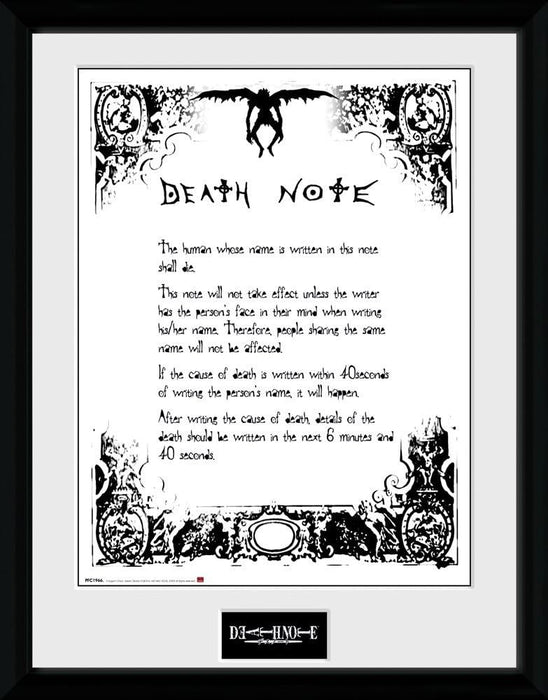 Плакат с рамка GB eye Animation: Death Note - Rules
