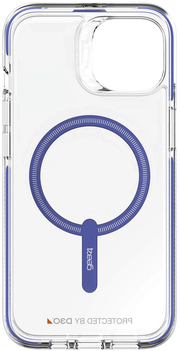 Калъф Gear4 - Santa Cruz Snap, iPhone 14, прозрачен/син