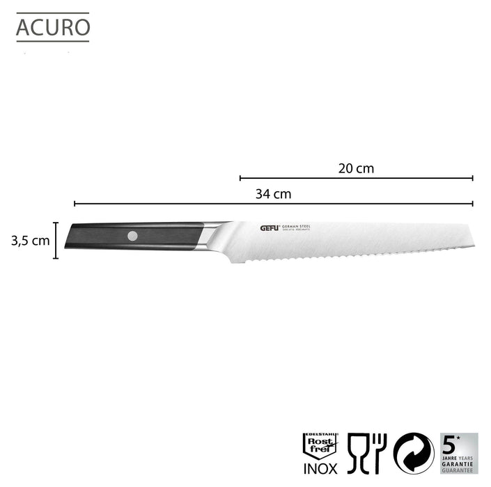 Нож за хляб Gefu - Acuro, 20 cm