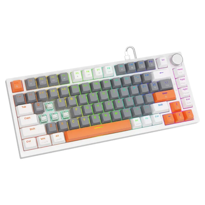 Геймърска клавиатура Savio ASTRAL WHITE JADE 3 COLOURS USB