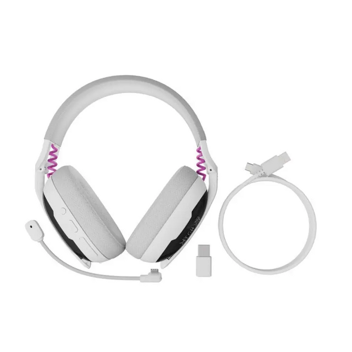 Геймърски слушалки Fury Fukiya F6 безжични с микрофон бели