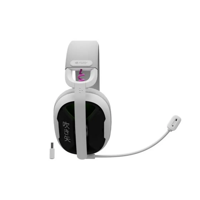 Геймърски слушалки Fury Fukiya F6 безжични с микрофон бели
